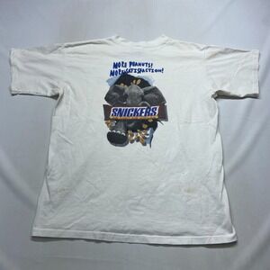 VTG Snickers Promo Candy T-shirt Men's L Elephant More Peanuts More Satisfaction